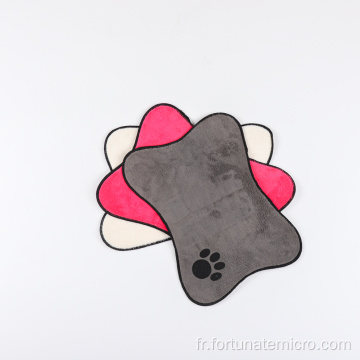 Tapis de caisse de chien en microfibre